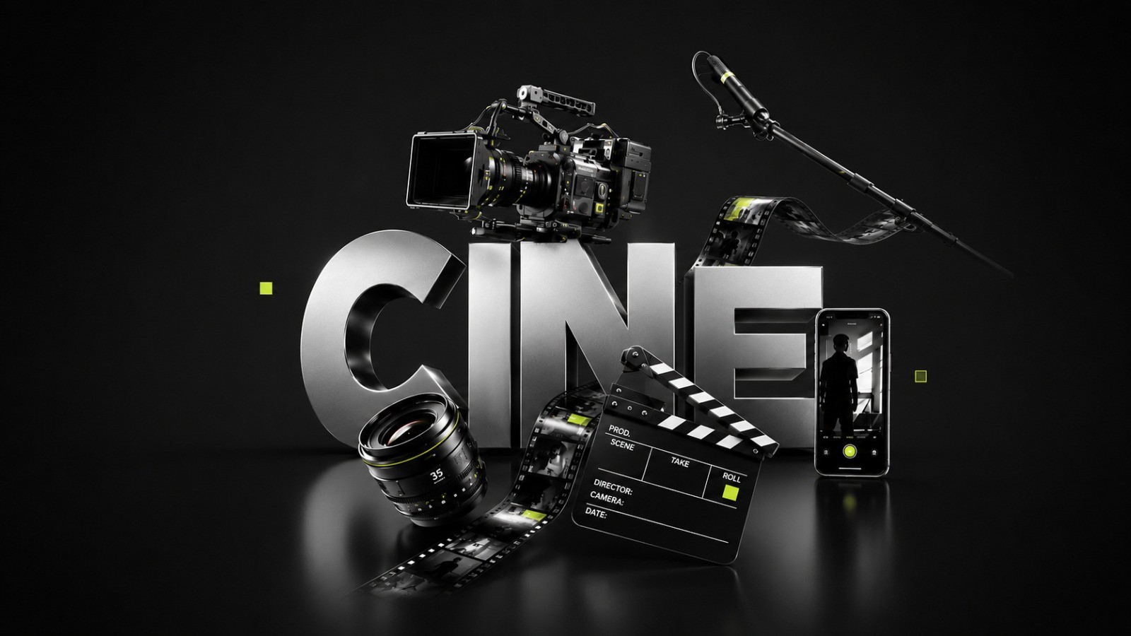Trifid Media — creative studio, cinema camera and clapperboard