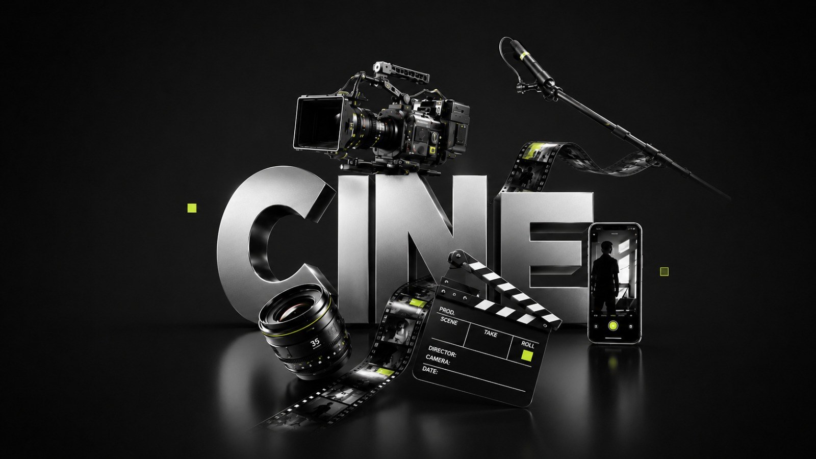 Content creator filming on set for The Cine Production's influencer marketing service
